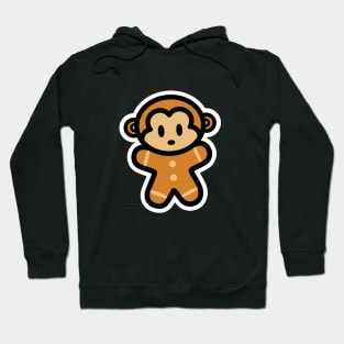 Gingerbread Monkey Christmas Bambu Brand Holiday Hoodie